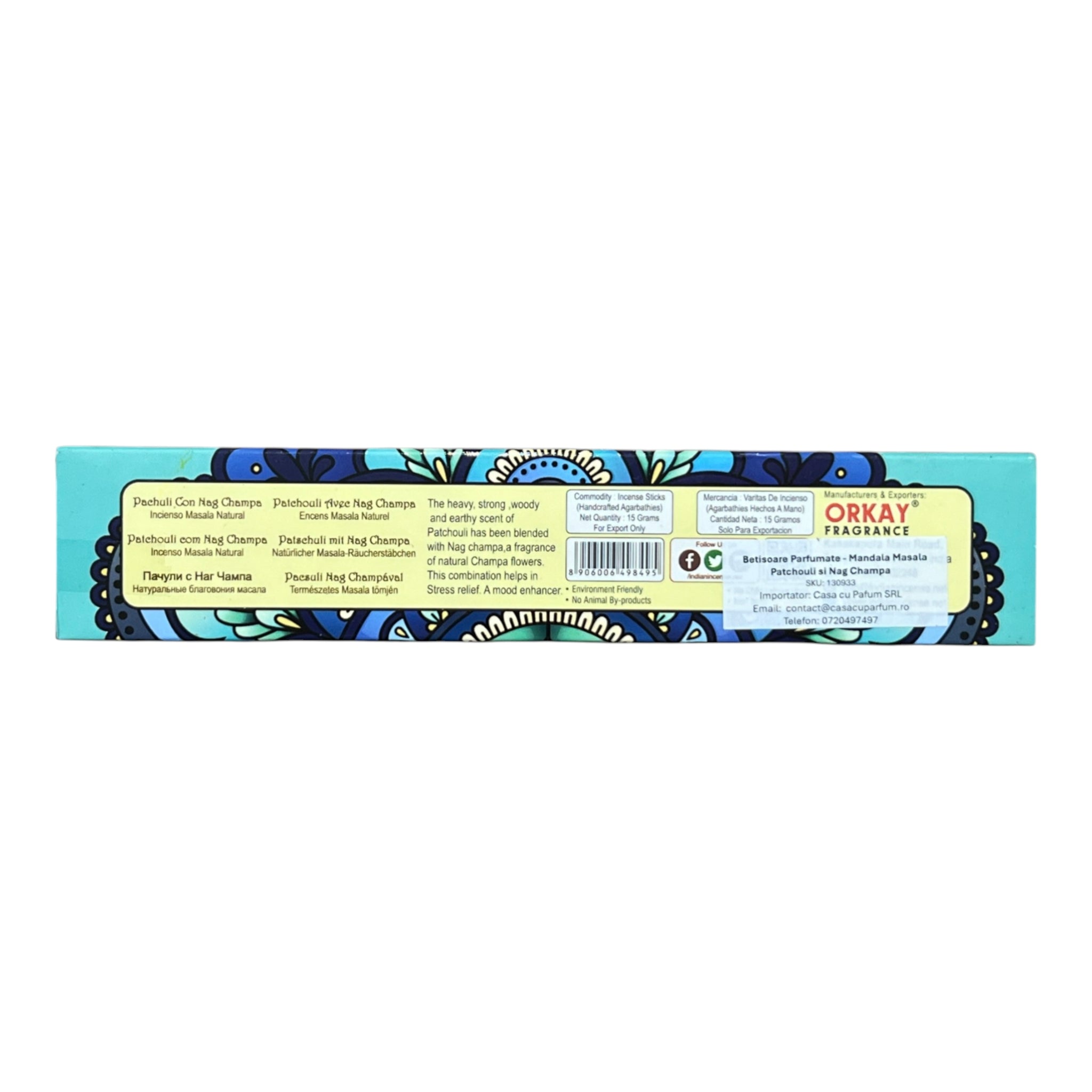 Betisoare Parfumate - Patchouli si Nag Champa - Mandala Masala