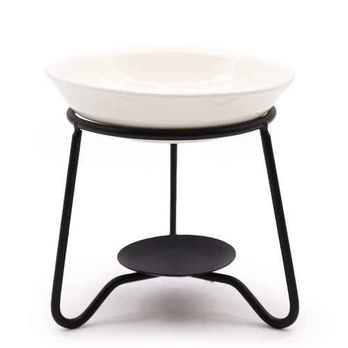 Arzător Aromaterapie Ceramic și Metal Simplu | Produs Casa cu Parfum