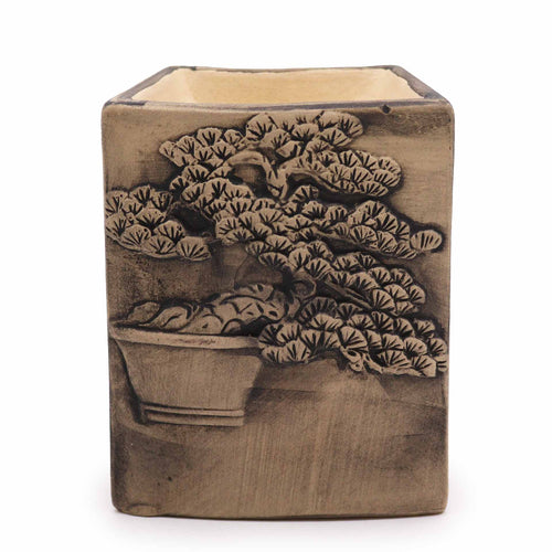 Arzător Aromaterapie Bonsai Pictat Manual Ardezie | Produs Casa cu Parfum