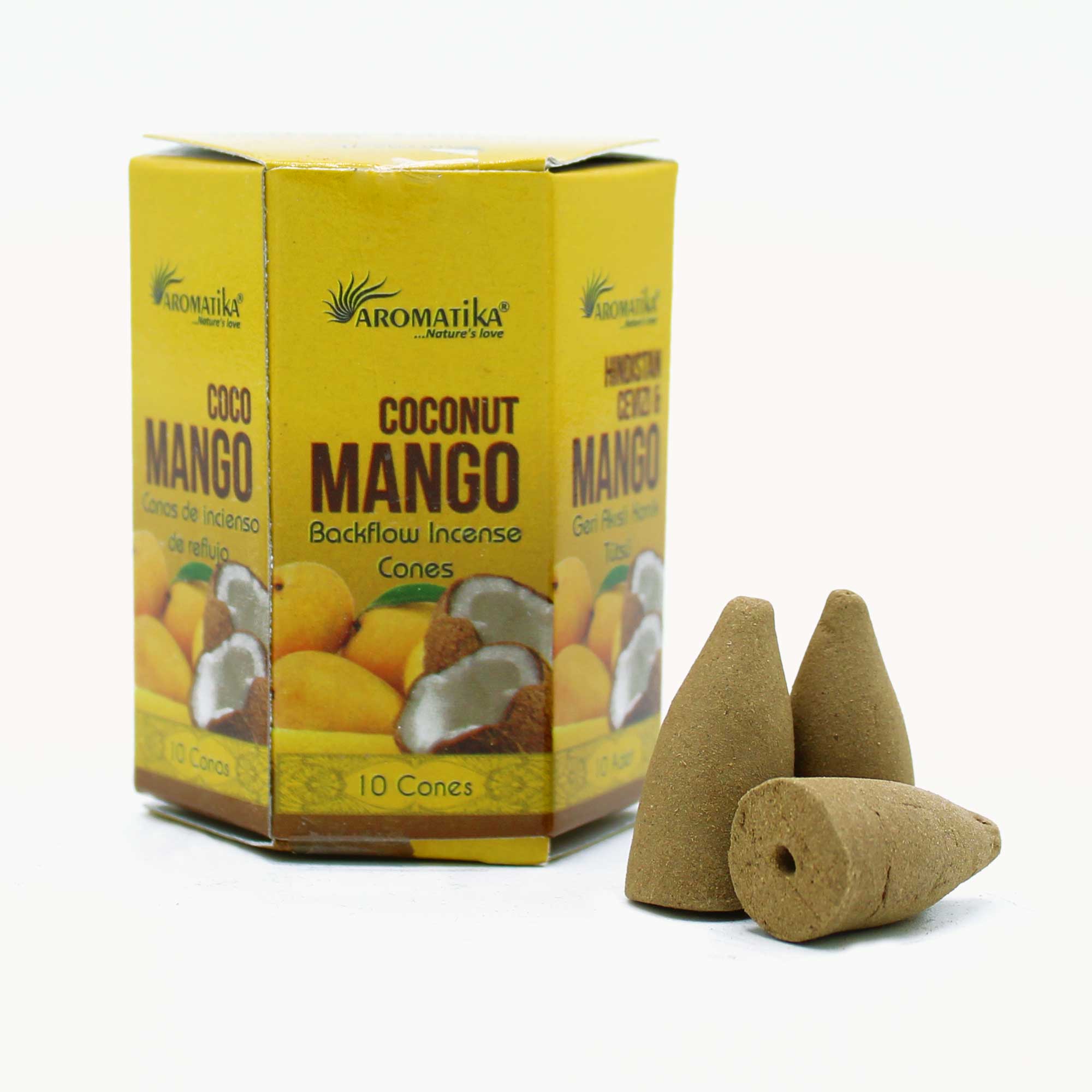 Conuri Parfumate Backflow Masala Cocos si Mango