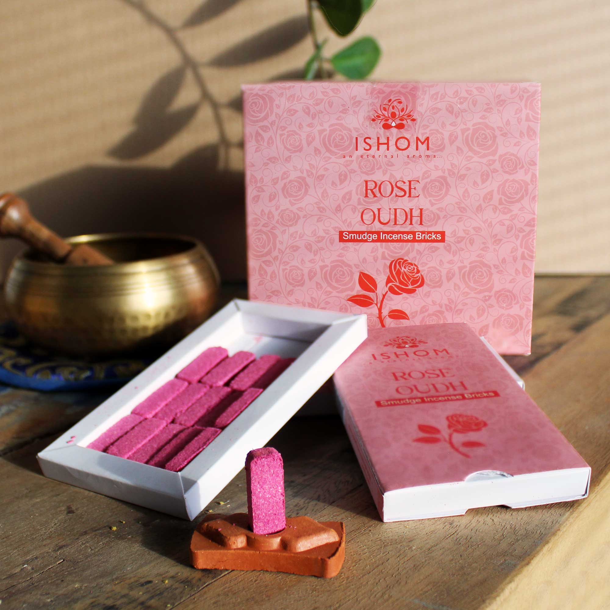Mini Caramizi Parfumate cu Suport Trandafir și Oudh | Produs Casa cu Parfum