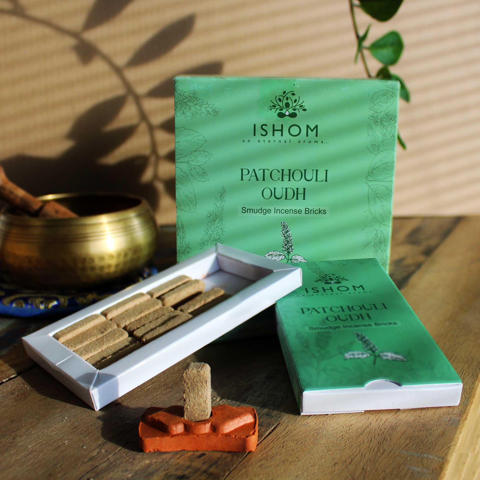 Mini Caramizi Parfumate cu Suport Patchouli și Oudh | Produs Casa cu Parfum