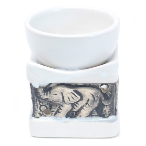 Arzător Aromaterapie Cub Alb Elefant | Produs Casa cu Parfum