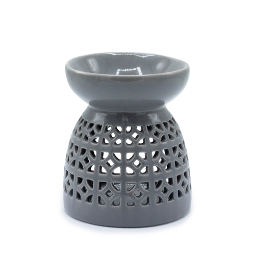 Arzător Aromaterapie Clasic Marocan Gri | Produs Casa cu Parfum