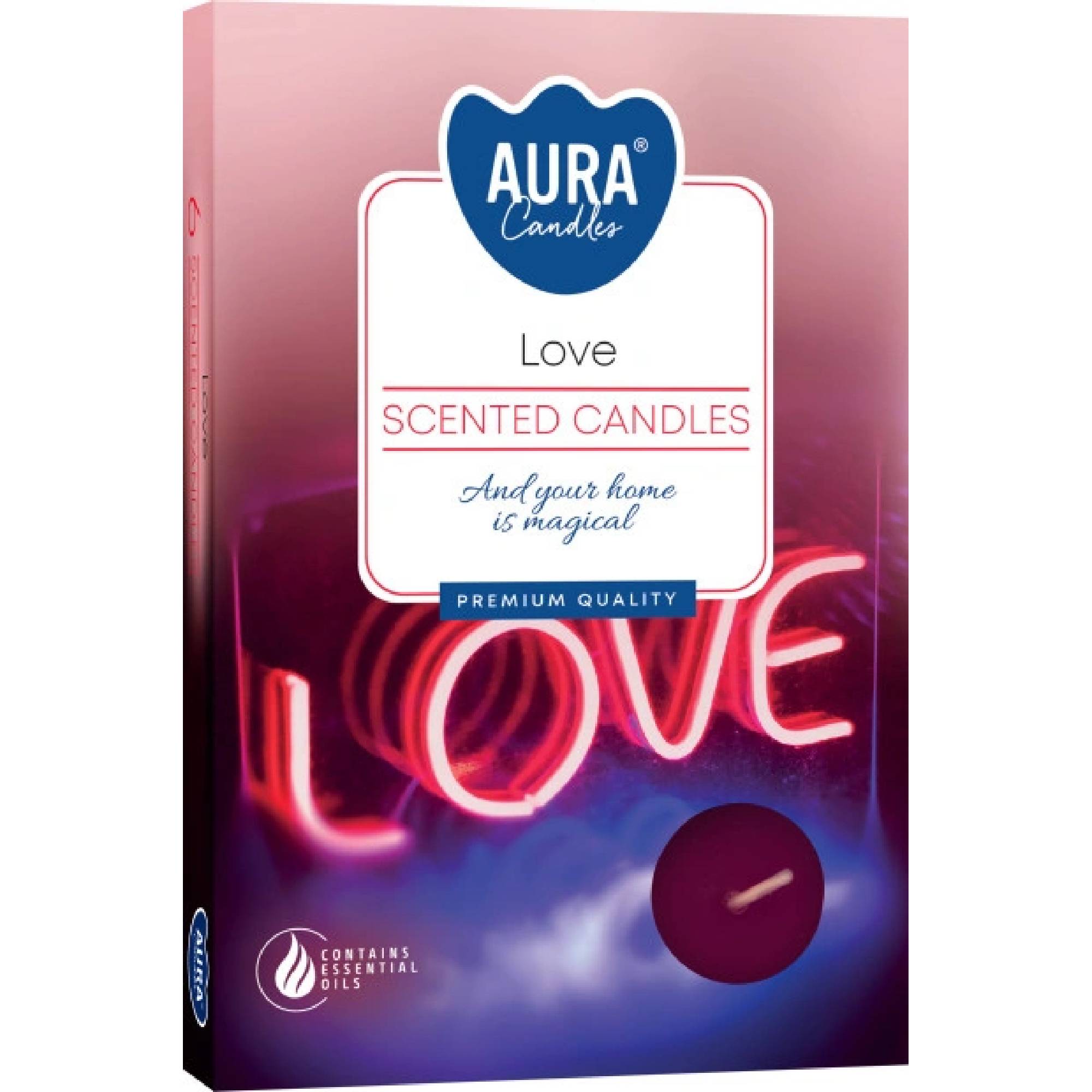 Set 6 Lumanari Pastile Parfumate Iubire