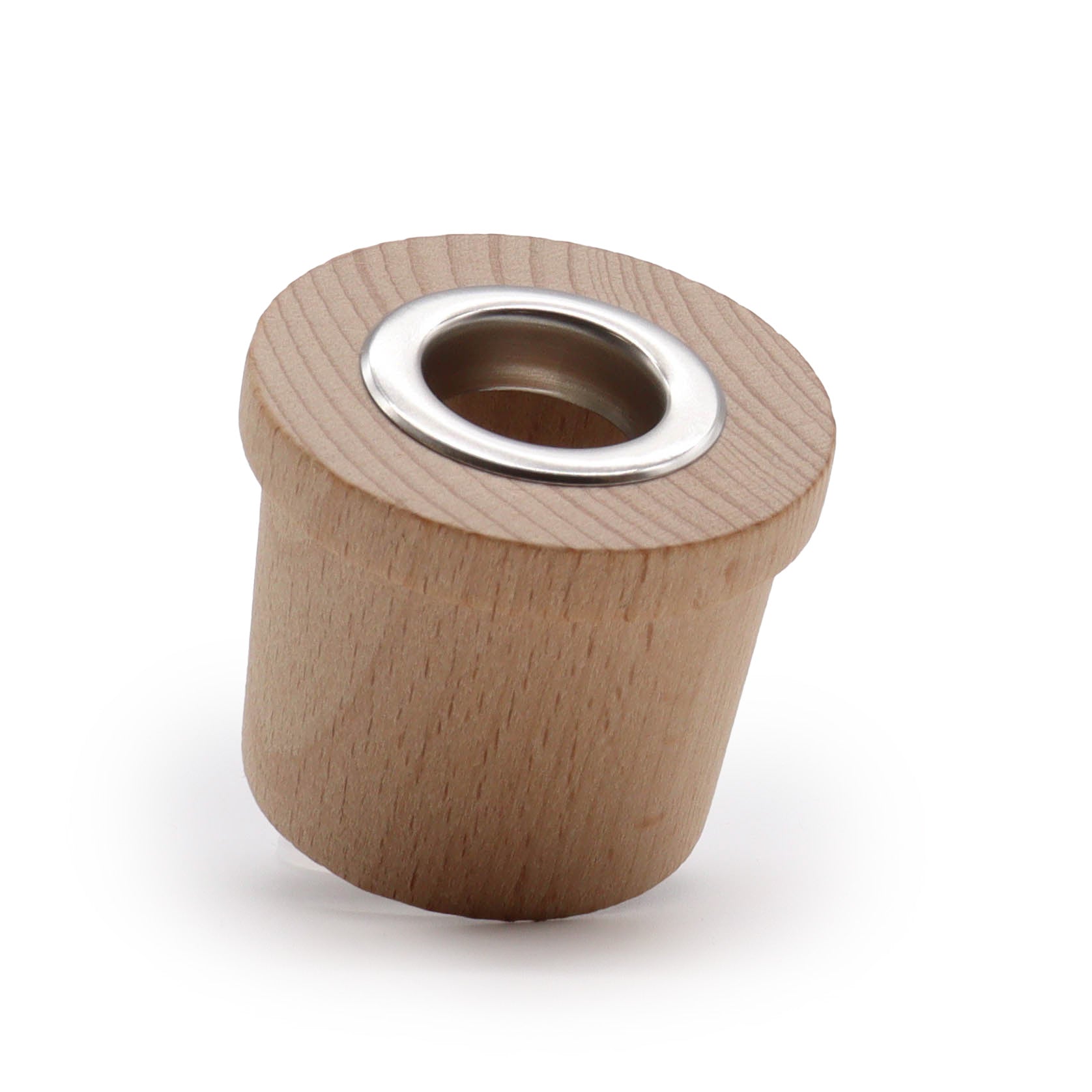 capac difuzor parfum din lemn natural cu insertie metalica aspect cald si natural