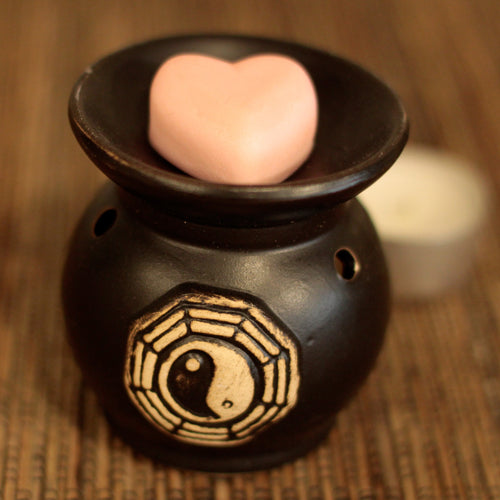 Arzător Aromaterapie Sfera Neagra Yin Yang | Produs Casa cu Parfum