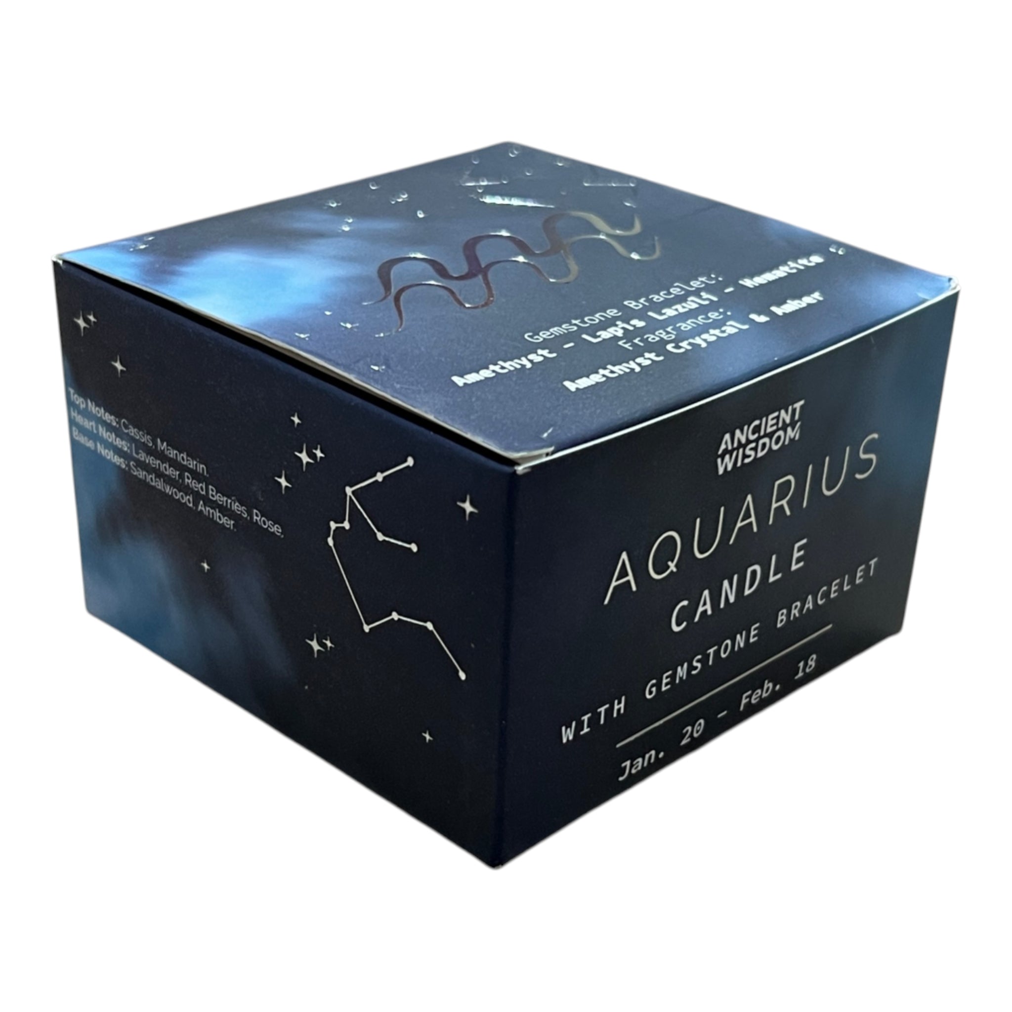 Lumanare din Soia cu Bratara - Zodiac - Varsator