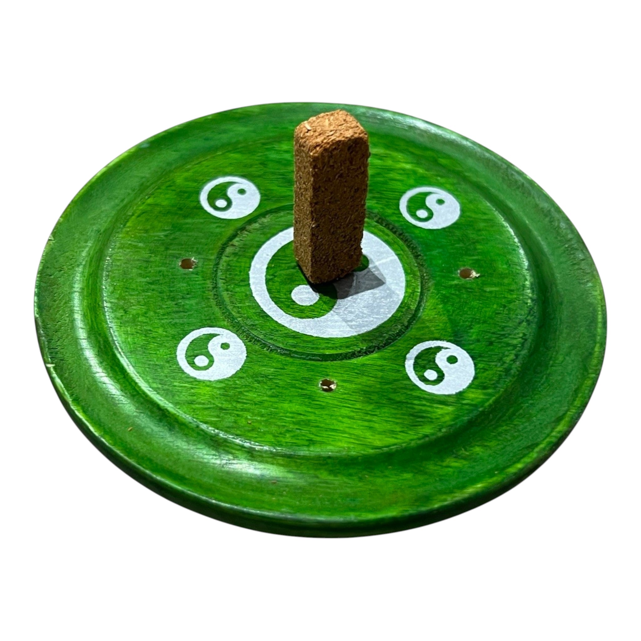 Suport Betisoare Parfumate - Disc din Lemn de Mango - Lime cu Simbol Yin Yang | Produs Casa cu Parfum